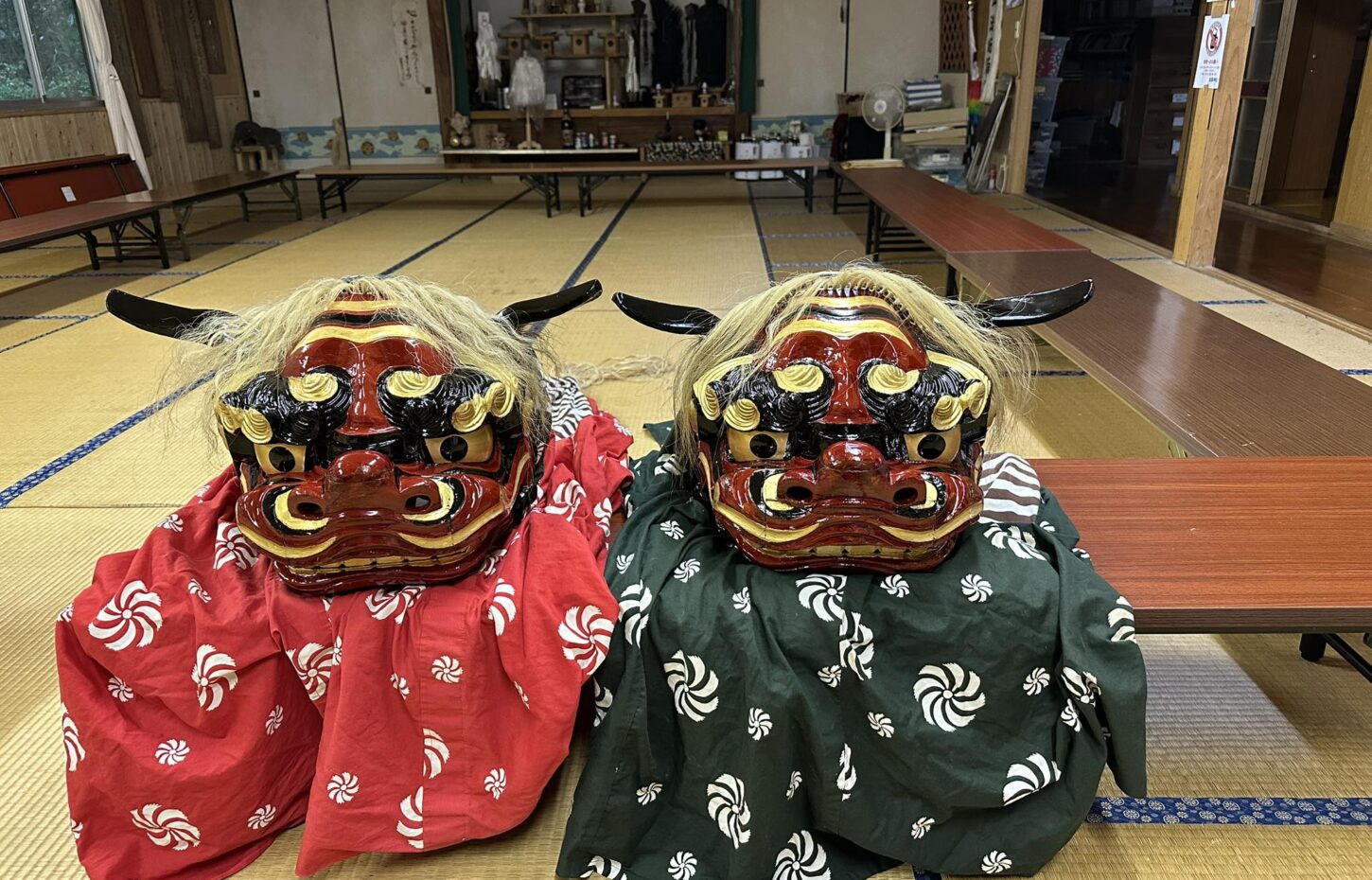 獅子頭の修復