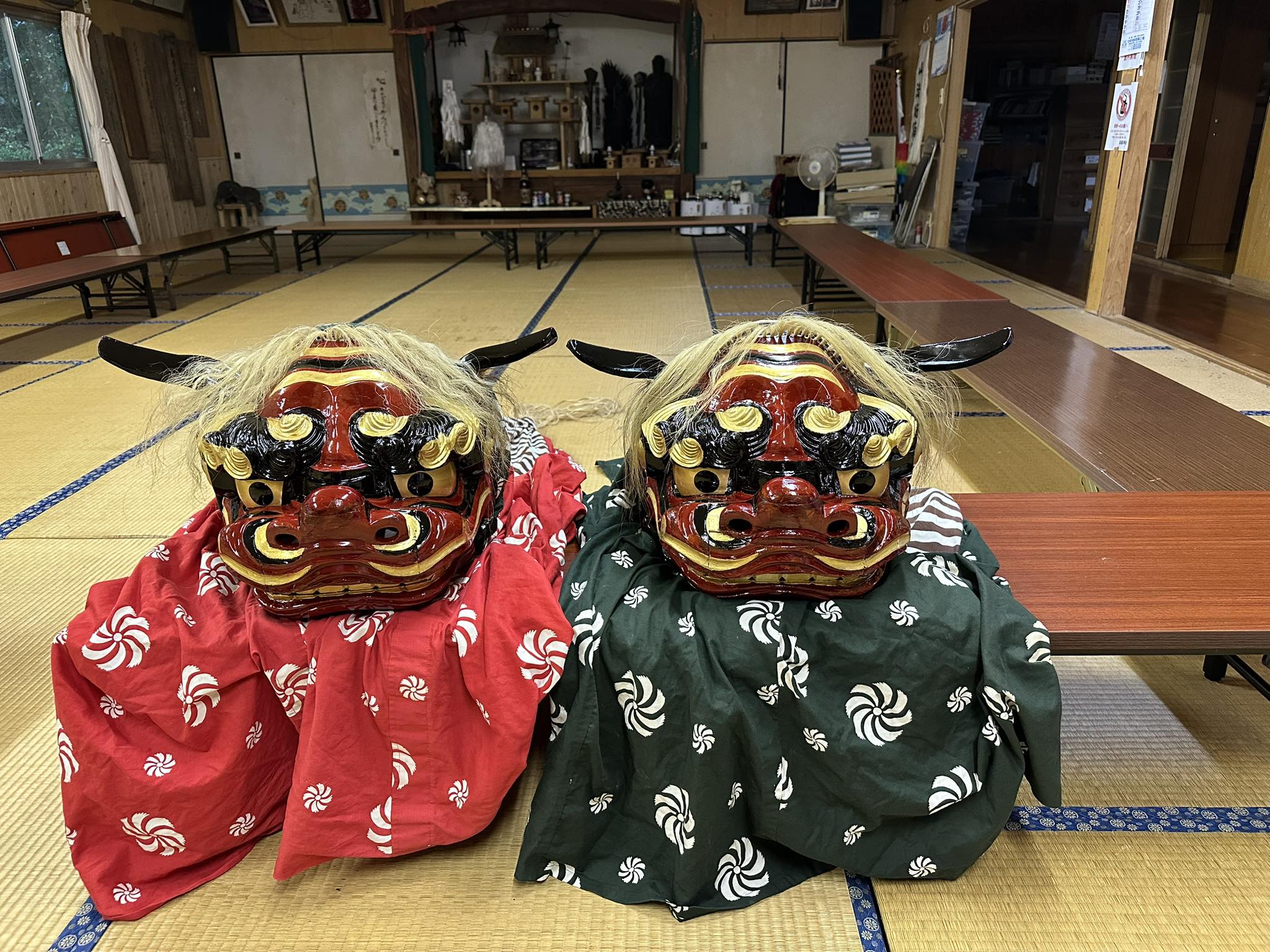 獅子頭の修復