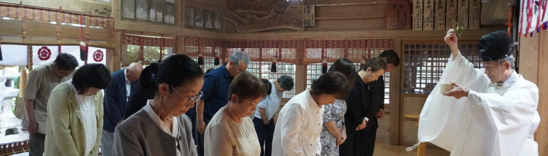 祇園神社の厄払いお宮参りの画像